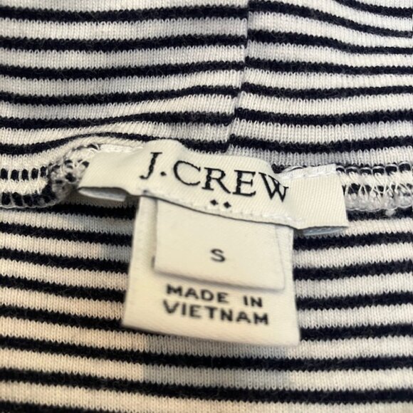 J Crew Factory Off the Shoulder Black and white striped top size S - Picture 4 of 6